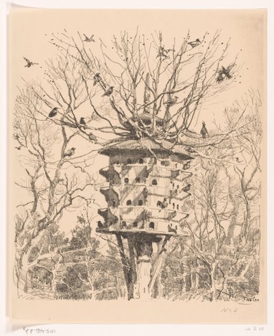 木の上の大きな巣箱 鳥の別荘（原題） 作： Willem Bastiaan Tholen