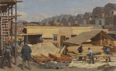 建設中の住宅、1895 年。 作： Willem Bastiaan Tholen