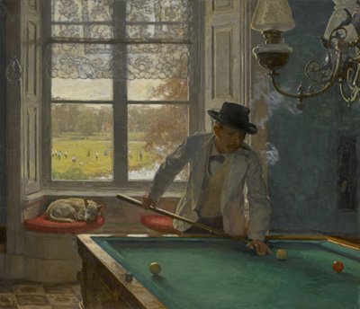 ビリヤード プレーヤー、1896 年。 作： Willem Bastiaan Tholen
