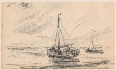 海で 2 つの漁船 作： Willem Bastiaan Tholen