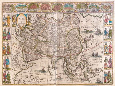 ウィレム・ブラウ著『Theatrum Orbis Terrarum, sive Atlas Novus』（アムステルダム）所収、アジア 作： Willem Blaeu