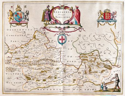 バークシャー、アムステルダム、ウィレム・ブラウ著『Theatrum Orbis Terrarum, sive Atlas Novus』所収 作： ウィレム・ブルー