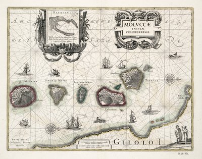 インドネシア・モルッカ諸島海図 作： Willem Blaeu