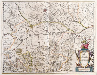 の都市：パヴィア、ローディ、ノヴァーラ、トルトーナ（イタリア） 「Theatrum Orbis Terrarum, sive Atlas Novus」 ウィレム・ブラウ作、アムステルダム 作： Willem Blaeu