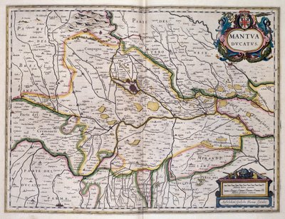 マンチュア公国、Willem Blaeu（1571-1638）の地図、イタリア 作： Willem Blaeu