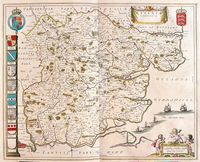 エセックス、アムステルダム、ウィレム・ブラウ著『Theatrum Orbis Terrarum, sive Atlas Novus』所収 作： ウィレム・ブルー
