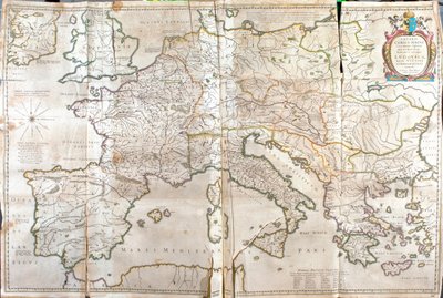ウィレム・ブラウ著『Theatrum Orbis Terrarum, sive Atlas Novus』（アムステルダム）所収のヨーロッパと西アジア。 作： Willem Blaeu