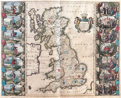 イギリス、アムステルダム、ウィレム・ブラウ著『Theatrum Orbis Terrarum, sive Atlas Novus』所収 作： ウィレム・ブルー