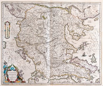 ギリシャ、マケドニア、アルバニア（アムステルダム、ウィレム・ブラウ著『Theatrum Orbis Terrarum, sive Atlas Novus』所収 作： Willem Blaeu