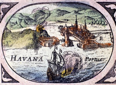 ウィリアム・ブラウのアトラスに基づくハバナ 作： Willem Blaeu