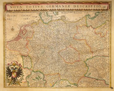 Willem Bleau作「Theatrum Orbis Terrarum」よりHodierna Germany、アムステルダム 作： Willem Blaeu
