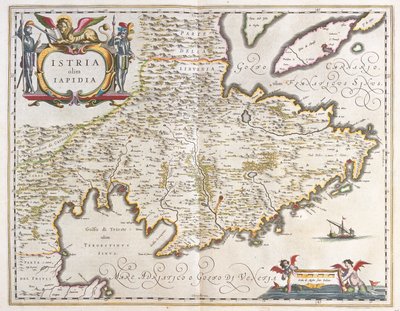 イストリア、アムステルダム、ウィレム・ブラウ著『Theatrum Orbis Terrarum, sive Atlas Novus』所収 作： Willem Blaeu