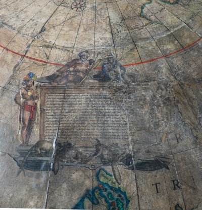 図書館の地球儀の大規模なペア、地上1645 - 48、1630年以降の天体 作： Willem Blaeu