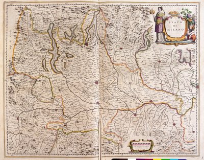 アムステルダム、ウィレム・ブラウ作「Theatrum Orbis Terrarum, sive Atlas Novus」所収、イタリア、ロンバルディア州 作： Willem Blaeu