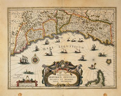 モンフェッラート公国の地図、Willem Blaeu作 イタリア地域誌からの抜粋 作： Willem Blaeu