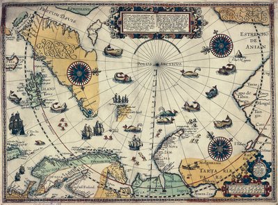 オランダ人地図製作者Willem Janszoon Blaeu（1571-1638）による極地図 作： Willem Blaeu