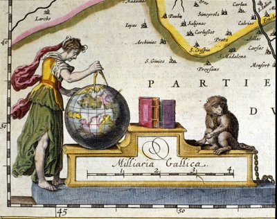 地球の測定。Willem Janszoon Blaeu(1571-1638)のアトラスの詳細。アムステルダム 1630年 作： Willem Blaeu