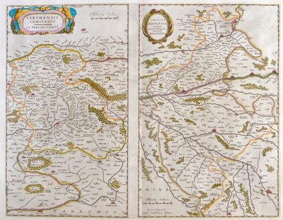 ウィレム・ブラウ作「Theatrum Orbis Terrarum, sive Atlas Novus」（アムステルダム）所収、山とヴァンドーム - ブレソワ（アルデンヌ地方、シャンパーニュ地方 作： Willem Blaeu