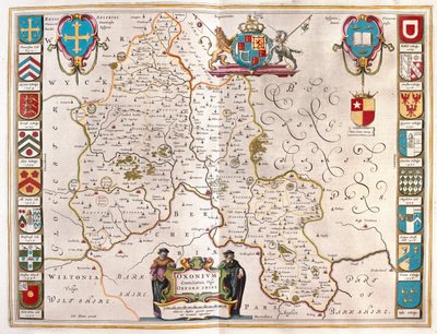 オックスフォードシャー、アムステルダム、ウィレム・ブラウ著『Theatrum Orbis Terrarum, sive Atlas Novus』所収 作： Willem Blaeu