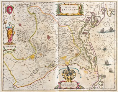 アムステルダム、ウィレム・ブラウ作『Theatrum Orbis Terrarum, sive Atlas Novus』所収、イタリア、パドヴァ 作： Willem Blaeu