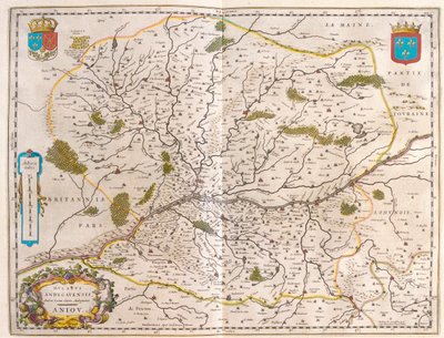 アムステルダム、ウィレム・ブラウ著『Theatrum Orbis Terrarum, sive Atlas Novus』所収のPays de la Loire - Normandie。 作： Willem Blaeu