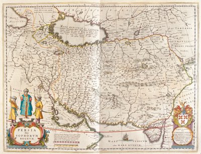 ペルシャ帝国（ウィレム・ブラウ著『Theatrum Orbis Terrarum, sive Atlas Novus』アムステルダム所収 作： Willem Blaeu