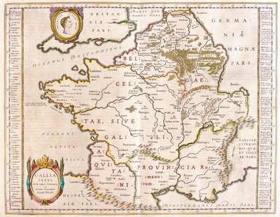 セザール時代のローマ帝国（アムステルダム、ウィレム・ブラウ著『Theatrum Orbis Terrarum, sive Atlas Novus』所収 作： Willem Blaeu