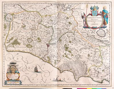 アムステルダム、ウィレム・ブラウ作『Theatrum Orbis Terrarum, sive Atlas Novus』所収、イタリア、ローマ 作： Willem Blaeu