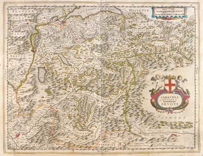 サヴォワ、ジュネーヴ、レマン湖、グルノーブル（アムステルダム、ウィレム・ブラウ著『Theatrum Orbis Terrarum, sive Atlas Novus』所収 作： Willem Blaeu