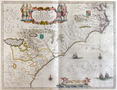南東部、ウィレム・ブラウ著『Theatrum Orbis Terrarum, sive Atlas Novus』（アムステルダム）所収 作： Willem Blaeu