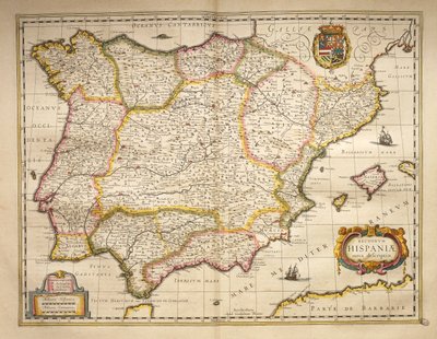 Willem Bleau作「Theatrum Orbis Terrarum」よりスペイン（アムステルダム 作： Willem Blaeu