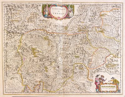 アムステルダム、ウィレム・ブラウ作「Theatrum Orbis Terrarum, sive Atlas Novus」所収、イタリア、トレント 作： Willem Blaeu