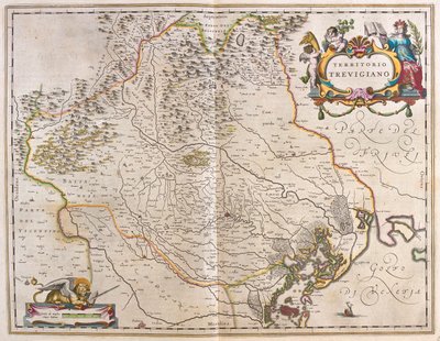 アムステルダム、ウィレム・ブラウ作「Theatrum Orbis Terrarum, sive Atlas Novus」所収、イタリア、トレヴィーゾ 作： Willem Blaeu