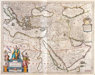 トルコ帝国、ウィレム・ブラウ著『Theatrum Orbis Terrarum, sive Atlas Novus』（アムステルダム）所収 作： Willem Blaeu