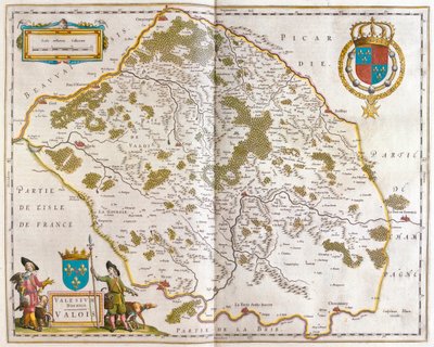 ヴァロワ、アムステルダム、ウィレム・ブラウ著『Theatrum Orbis Terrarum, sive Atlas Novus』所収 作： Willem Blaeu