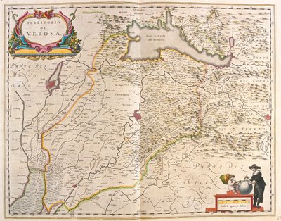 アムステルダム、ウィレム・ブラウ作『Theatrum Orbis Terrarum, sive Atlas Novus』所収、イタリア、ヴェローナ 作： Willem Blaeu