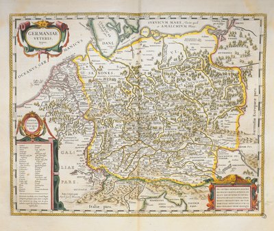 Willem Bleau作「Theatrum Orbis Terrarum」より「Veteris Germany」（アムステルダム 作： Willem Blaeu