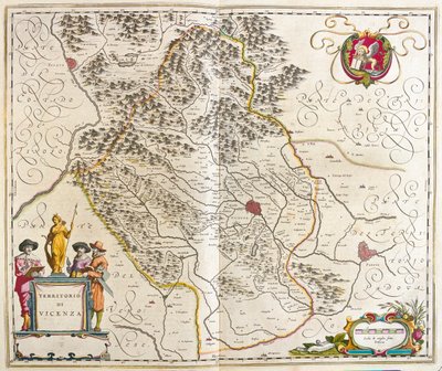 イタリア、ヴィチェンツァ、アムステルダム、ウィレム・ブラウ作「Theatrum Orbis Terrarum, sive Atlas Novus」所収 作： Willem Blaeu