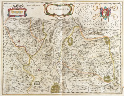 イタリア、イル・カドーレ（ヴェネト）、アムステルダム、ウィレム・ブラウ著『Theatrum Orbis Terrarum, sive Atlas Novus』所収 作： Willem Blaeu