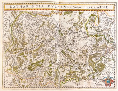 ウィレム・ブラウ著『Theatrum Orbis Terrarum, sive Atlas Novus』（アムステルダム）所収のllorraine。 作： Willem Blaeu