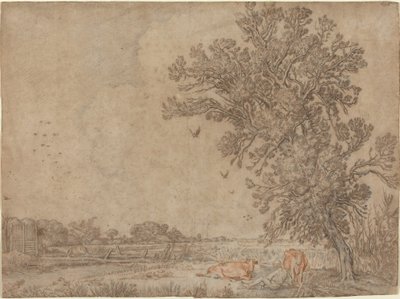 羊飼いと牛の牧草地 作： Willem Buytewech