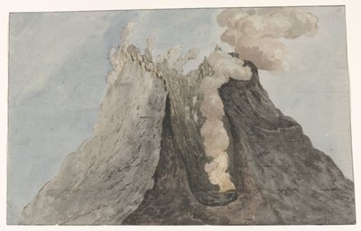 Binnenzijde van krater エトナ エトナ クレーターの内部ビュー (オブジェクトのタイトル) イタリア、シチリア、マルタの旅 - 1778 (シリーズタイトル) 作： Willem Carel Dierkens