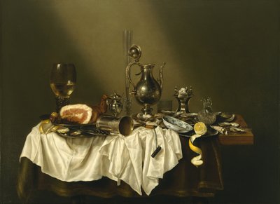 ハムとバンケットピース 作： Willem Claesz. Heda