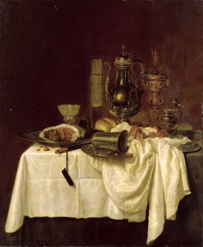 静物、1638 作： Willem Claesz. Heda