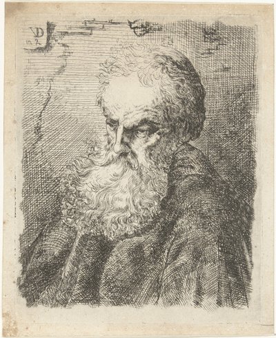 ひげを生やした老人の胸像 作： Willem Cornelis van Dijk