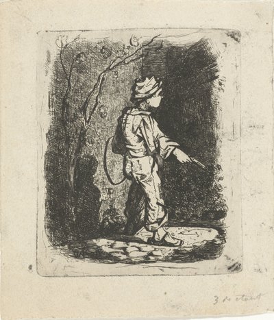 フープを持つ少年 作： Willem Cornelis van Dijk