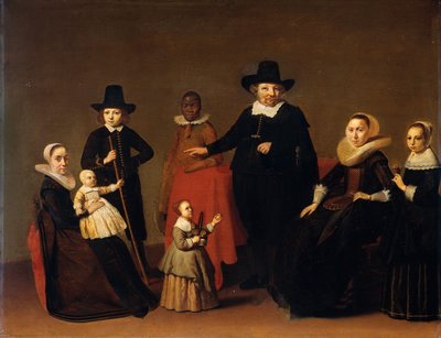 黒人男性と家族グループ 作： Willem Cornelisz Duyster