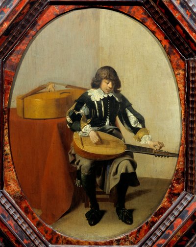 若い音楽家。Willem Cornelisz Duyster（1600-1635）の絵 Ec.Hol. 作： Willem Cornelisz Duyster