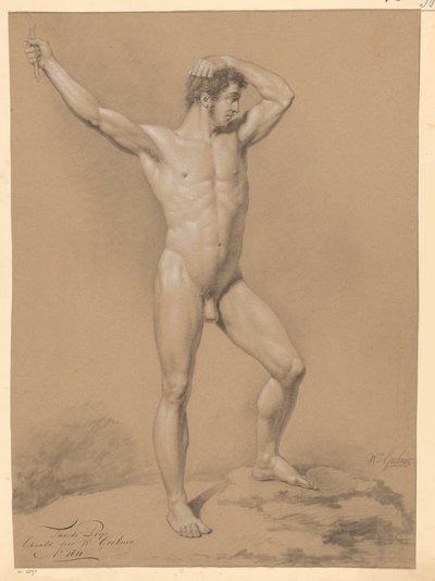 正面から見た男性立裸体（2等1811年） 作： Willem Grebner