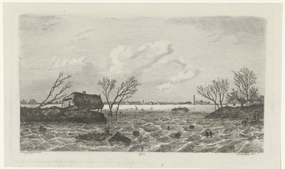 ドリューメルの堤防決壊、1855 年 作： Willem Gruyter jr.